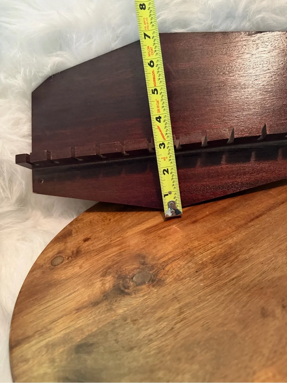 Wooden Wall Rack in Dark Brown - Home Wall Decor
